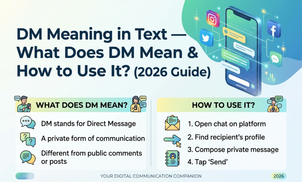 dm meaning in text