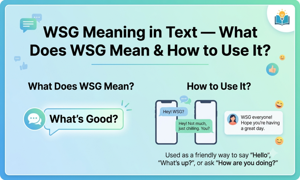 WSG Meaning in Text — What Does WSG Mean & How to Use It? wsg meaning in text