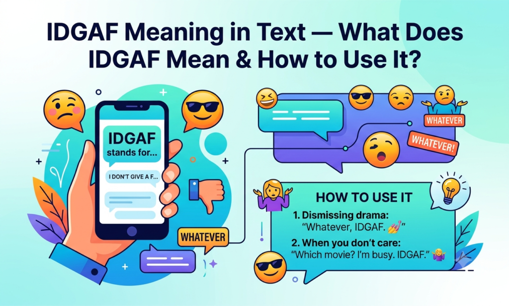 IDGAF Meaning in Text — What Does IDGAF Mean & How to Use It? idgaf meaning in text