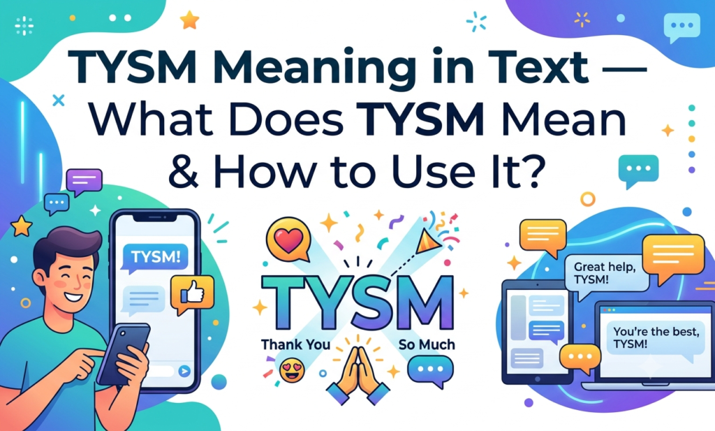 tysm meaning in text